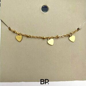 New BP heart necklace gold color